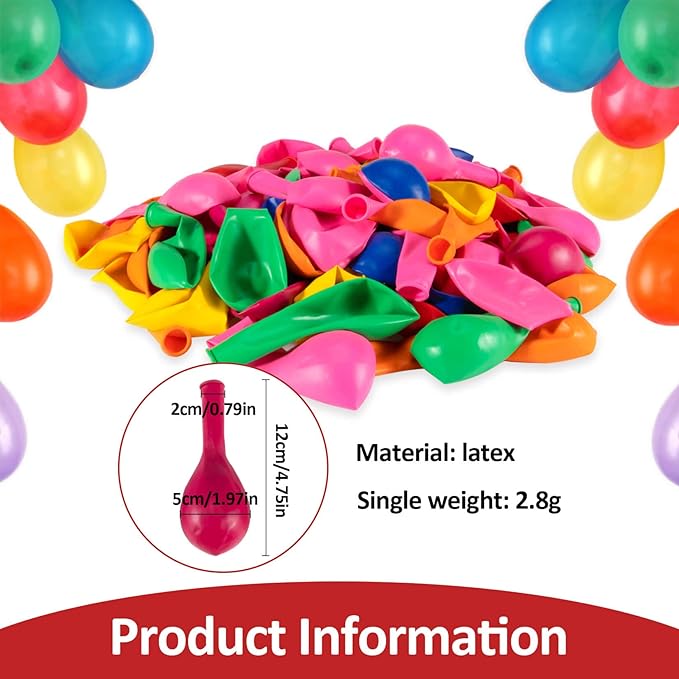 MAQIHAN 100pcs Balloons Assorted Colors - Globos Para Decoracion De Fiestas Balloons for Birthday Party Ballons Decoration Latex Balloons Colorful Baloons Blow up Balloon Bulk 12 Inch Arch Kit