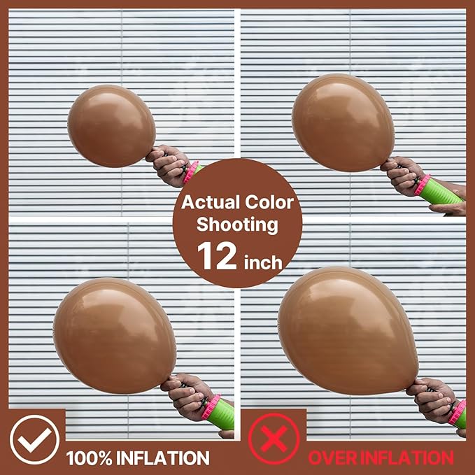 PartyWoo Brown Balloons 155pcs Different Sizes of 18 12 10 5 Inch Boho Neutral Fall Coffee Tan Balloons Arch Kit Garland for Birthday Boy Baby Shower Jungle Safari Fall Party Decorations Brown-F09