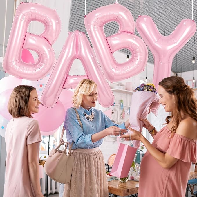 Pink Letter L Balloons,40 Inch L Letter Balloon Light Pink,A to Z Alphabet Helium Custom Pastel Letter Balloon for Birthday Anniversary Baby Shower Wedding Party Decorations