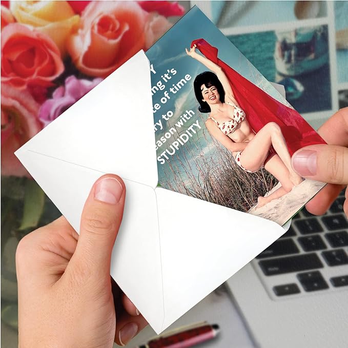 NobleWorks Hilarious Birthday Greeting Card with 5 x 7 Inch Envelope (1 Card) BdayMature Knowledge C10293BDG