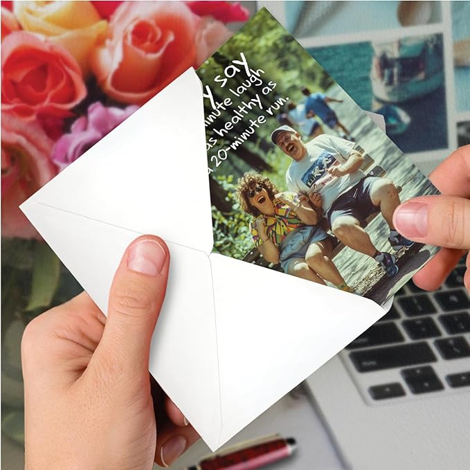 NobleWorks Funny Birthday Greeting Card with 5 x 7 Inch Envelope (1 Card) Bday Healthy Laughing C10659BDG