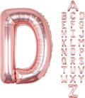 Letter Balloons 40Inch Large Giant big Foil Mylar Rose Gold Balloons D for Birthday Party Decorations