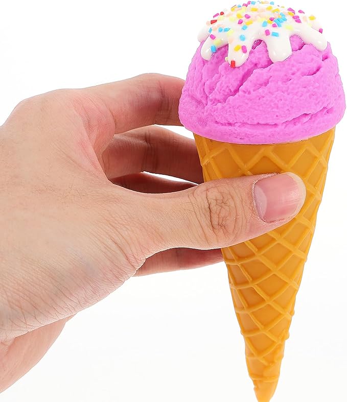 Artificial Ice Cream Cone, Realistic Simulation Ice Cream Toys with Multiple Flavors, Fake Dessert Model for Store Window Display, Photography Prop, Perfect for Cafes & Home Decor