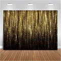 Black Gold for Adult Kids Birthday Party Photo Backdrop Decorations Banner Streamer Flash Banner Party Photography 7x5ft
