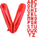 40 Inch Large Red Letter V Balloons Alphabet V Letter Balloons Foil Mylar Big Letter Balloons for Birthday Party Anniversary New Year Graduation Wedding Decorations