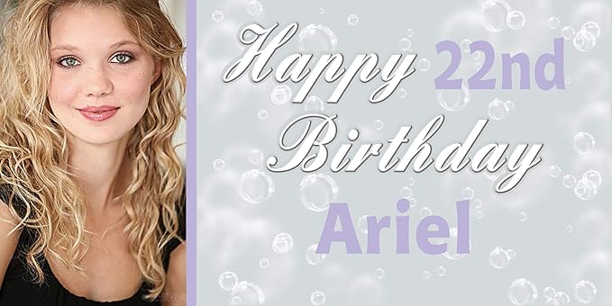 Happy Birthday Banner With Your Lover’s Photo, Customized Birthday Banner Sign, Heavy Duty Vinyl Banner Sign With Metal Grommets -8ft x 4ft