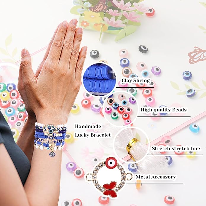 Cooluckday 36 Pcs Holiday Heishi Surfer Bracelets for Women Bulk Easter Mother's Day Christmas St. Patrick's Day Mardi Gras Bracelet Stackable Stretch Friendship Bracelets Set