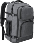 Dinictis Travel Backpack Carry on Flight Approved, Backpack Suitcase for Travel, Personal Item Travel Bag fits 17 inch Laptop- Dark grey