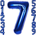 40Inch Navy Blue 7 Balloon Number Large Helium Royal Blue Number Balloons 0-9 Giant Digital 7th Foil Mylar Big Party Balloon for Boy Birthday Party Anniversary Graduation Decorations