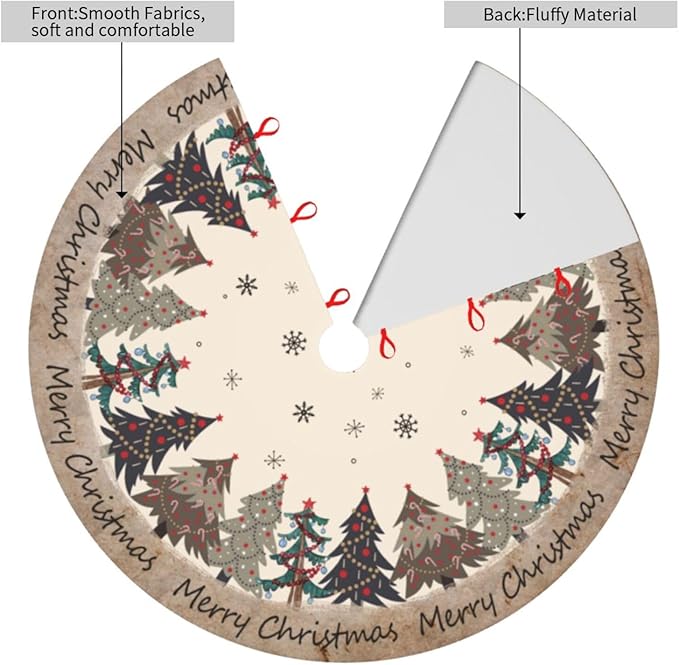 Christmas Tree Tree Skirt Xmas Tree Mat Christmas Tree Ornaments Decorations Holiday Party Indoor Outdoor 36"