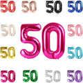 50 Balloon Number, Hot Pink Number 50th Birthday Balloons 40 Inch, 50 Years Old Hot Pink Birthday Decorations for Men Women, 50th Anniversary Decorations