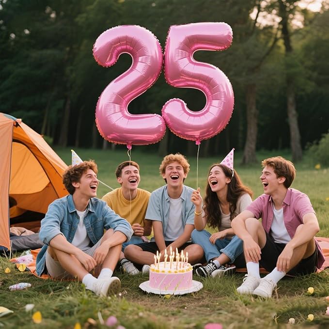 Pink Number 5 Balloon 40 Inch,Jumbo Giant Mylar Pink Number 5,Big Large Foil Helium Number Balloons, Digital 5 Helium Balloons for Girls 15 25 Birthday Graduation Princess Party Decoration