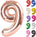 Rose Gold Number 9 Balloon 40 Inch, 9 Balloon Number, 9th Birthday Decorations, Rose Gold Party Supplies for Boys Girls