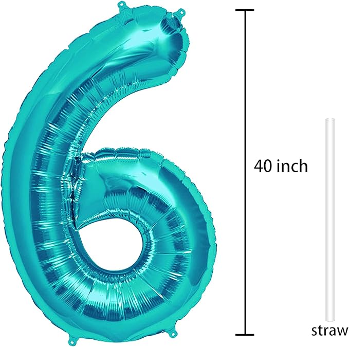 Number 6 Balloon, Large number balloons 40 inch, 6th Birthday Party Decorations Supplies 6 Year Old Birthday Sign Decor