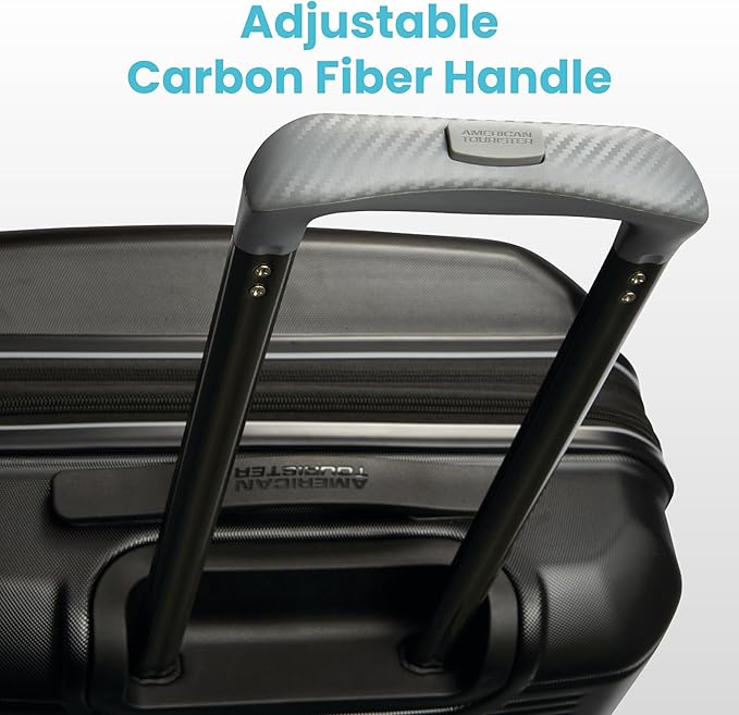 American Tourister Stratum 2.0 Expandable Hardside Luggage with Spinner Wheels, Checked-Medium, Jade Green