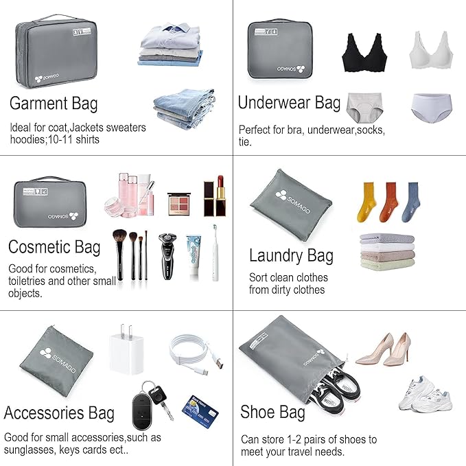 Joyway Carry on 20Inch &24 Inch Checked Luggage Set, 2-Piece Expandable Suitecase Set with Spinner Wheel, Hard Shell Suitcase with TSA Lock(Grey)