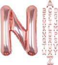 Letter Balloons 40Inch Large Giant big Foil Mylar Rose Gold Balloons N for Birthday Party Decorations