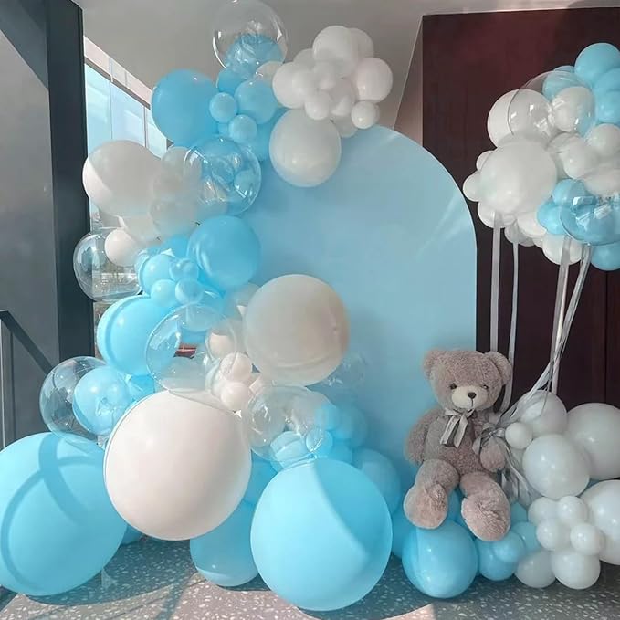 105pcs Pale Aqua Balloons 12inch Party Latex Balloons for Boys Girls Birthday Baby Shower Gender Reveal Wedding Sunflower Party Decorations