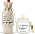 Engaged Engagement Gifts for Couples Her Engagement Party Decorations Bridal Shower Decorations Wine Bag Scented Candles Set Cheers To Forever Wine Bag It's Giving Engaged
