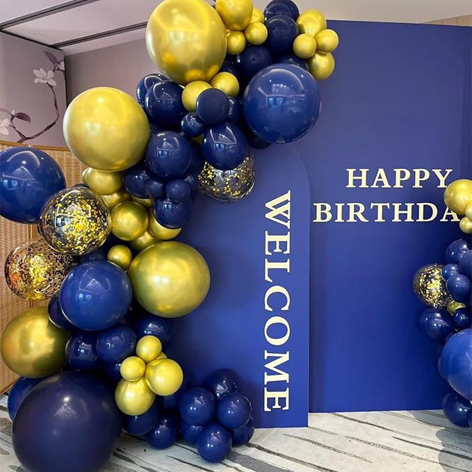 Navy Blue Balloons 100 Pack 12 inch Round Helium Navy Balloons for Graduation Birthday Party Backdrop Decorations
