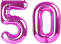 40 Inch Large 50 Balloon Numbers Rose Purple Big Foil Number Balloons Giant Helium Happy Birthday Party Decorations for Man and Women, Huge Mylar Anniversary Party Supplies