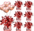 Aluminum Foil Balloon Weights for Parties (6 pcs) - 0.31lb (140g) Each - Premium Balloon Anchors for Birthday, Wedding, Dinner, Indoor & Outdoor Decorations（Rose Gold 6pcs）