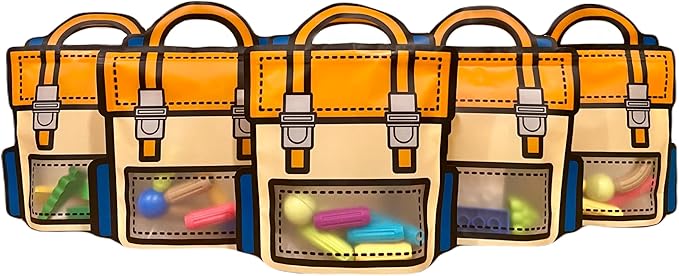 Trendybag Orange&Purple Top-handle Party Goodie bags, Grip n’ Seal 20 Pcs Birthday bags with Stand-up Bottom (Small, Orange)