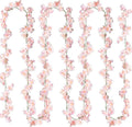 Sggvecsy Cherry Blossom Garland Artificial Cherry Flower Vines 2 Pack Hanging Silk Flowers Garland for Home Wedding Garden Party Arch Office Decor (Pink)