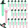 48 Pcs Witch Party Favors Witch Hat and Star Bubble Wands Pink and Green Bubble Wands for Summer Outdoor Goodie Bags Stuffers Carnival Prizes Birthday Treats