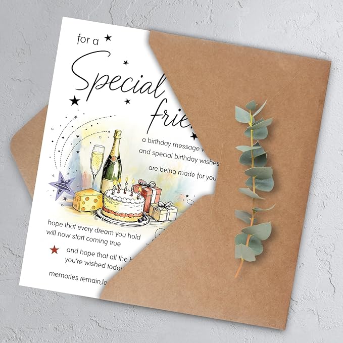 Friend Birthday Card, Happy Birthday Gifts for Friend Bestie