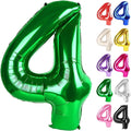 Green Number 4 Balloon 40 Inch, 4 Balloon Number, 4th Birthday Decorations, Green Party Supplies for Boys Girls