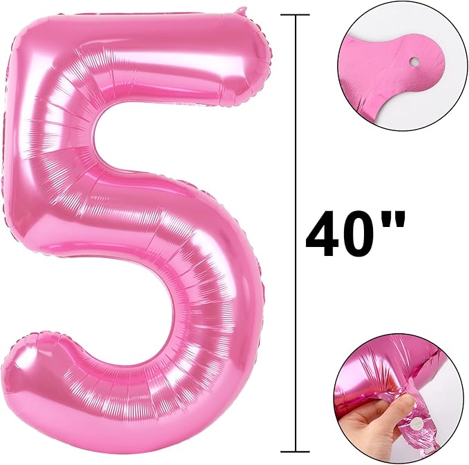 40 Inch Pink Number 15 Digital Balloon,Jumbo Mylar Foil Helium Balloon for 15 Balloons for Birthday Party,Wedding Anniversary Party Decorations