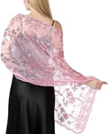 Gossifan Shawls and Wraps for Evening Dresses Sheer Women Elegant Glitter Shawls Soft Sparkly Wedding Bridal Scarf