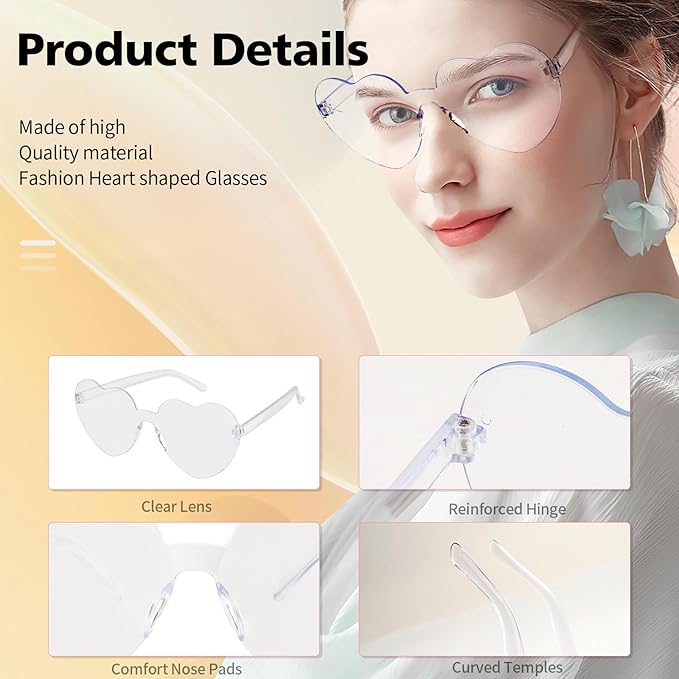 Heart Sunglasses Heart Shaped Glasses Bulk Valentines Halloween Bachelorette Party Decorations Glasses Women Men