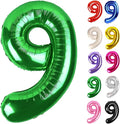 Green Number 9 Balloon 40 Inch, 9 Balloon Number, 9th Birthday Decorations, Green Party Supplies for Boys Girls