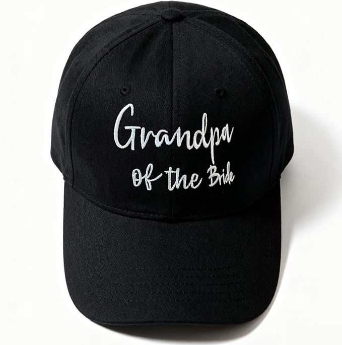 Adjustable Embroidered Hat for Bridal Shower Wedding Engagement Anniversary Honeymoon Newlyweds Couples Gifts