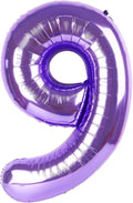 40 Inch Balloon Purple Number 9 Giant Large Nmuber Giant Birthday Decorations for 9th 19th 29th 90th, Purple Number Digit 9 Birthday Balloo Party Decorations