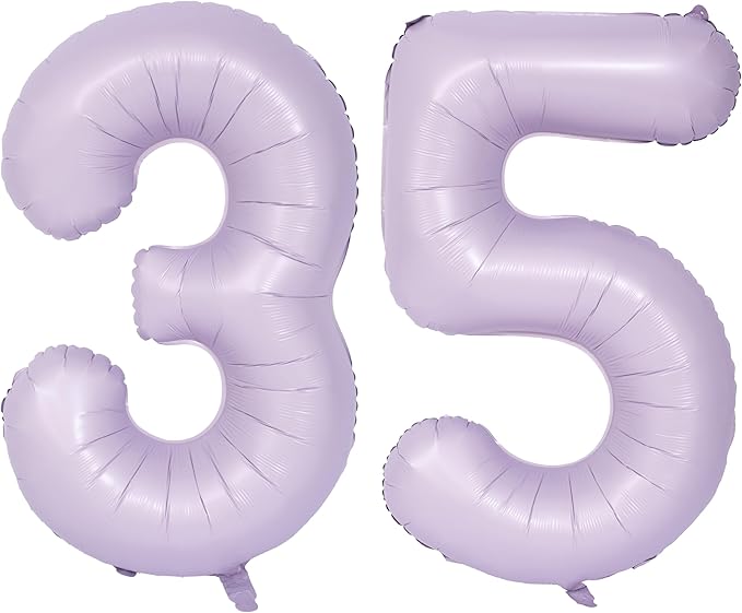 40 In Matte Purple Number Balloons Helium Foil Mylar Balloon Birthday Party banquet Decoration Digital 35