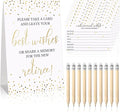 Fumete 50 Pcs Retirement Party Advice and Wishes Cards with 10 Small Pencils 1 Cardstock Place Card Retired Ideas Supplies for Retirement Party Favors and Going Away Decorations