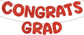 Fulmoon Pre Strung Congrats Grad Banner Glitter Congratulations Banner College Graduation Sign Class of 2026 Grad Party Decorations for High School University Graduation Party Favor(Red)