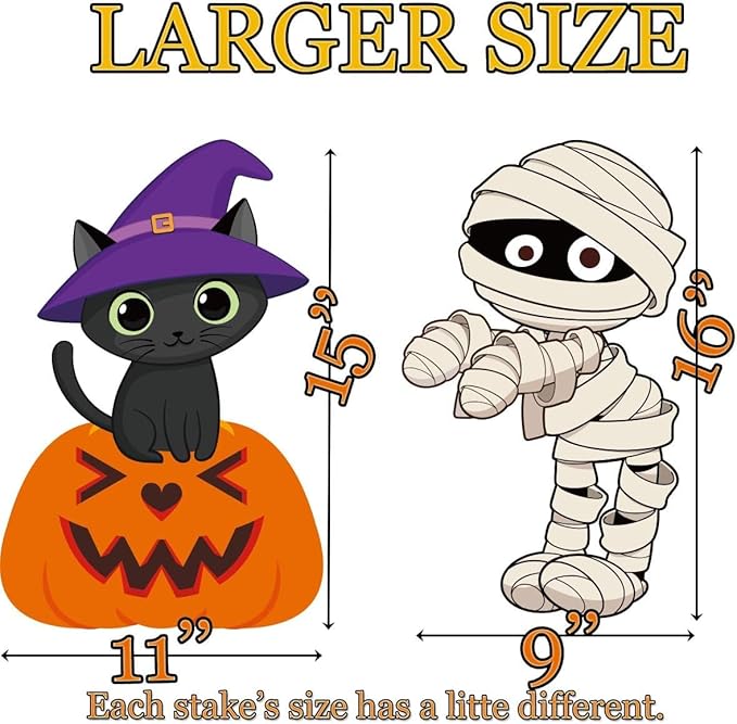 Funnlot Halloween Decorations Outdoor 8PCS Cute Halloween Yard Stakes Halloween Garden Stake Witch Feet Skeleton Mummy Frankenstein Halloween Lawn Sign Halloween Yard Decor Pumpkin Decorations Outdoor