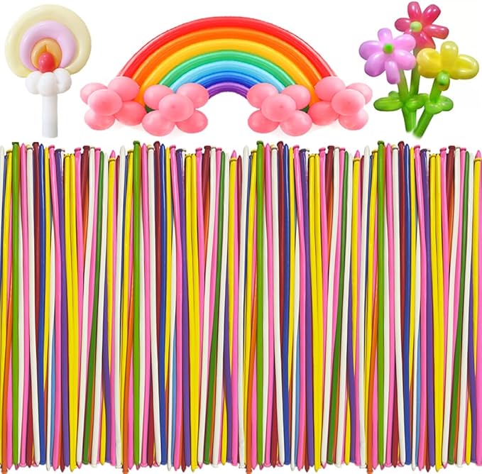 500Pcs 260 Long Balloons, Twisting Animal Balloons Assorted Color - Thickening Latex Magic Long Balloon for Animals Modeling Wedding Birthday Party Decorations