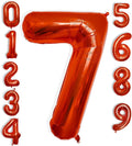 40 Inch Large Red Number Celebration and Decoration Balloon for Birthday Parties, Graduations, Anniversaries, Weddings, Photo Shoots, Special Events - Helium Foil Mylar (Red Number 7)