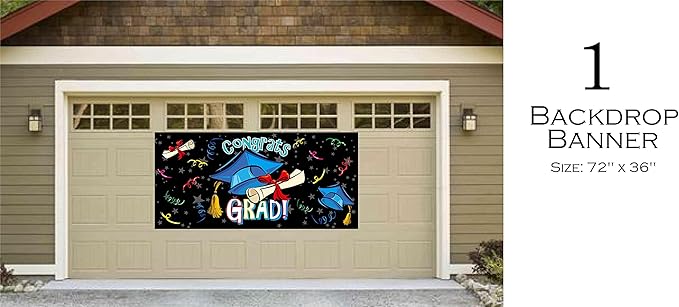 Ultimate 2026 Graduation Party Supplies Set for 30 Guests Includes Dinner & Dessert Plates Cups Napkins Table Covers Photo Props Banners Gift Card Box & Backdrop Congrats Grad Theme