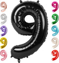 40 Inch Black Numbers 9 Balloon, Balloons Decorations for 9 19 90 Birthday Party, Engagement, Wedding, Graduations, Photo Shoot Supplies