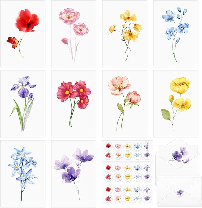 Blank Cards and Envelopes, 40 Pack Blank Cards 4x6 Inches, Elegant Blank Greeting Card, Blank Note Cards with Sealing Stickers for Birthdays, Weddings, Easter, Mother's Day, Most Other Occasions