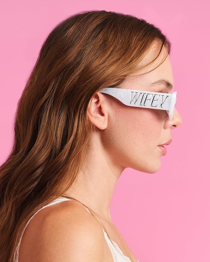 xo, Fetti Wifey Sunglasses - White Marble Sunnies | Bachelorette Party, Bridal Shower, Engagement, Beach, Bride To Be Gift, Wifey Accessories