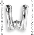 AULE 40 Inch Big Letter Balloon Silver W Large Foil Helium Alphabet Balloons A-Z for Birthday Anniversary Graduation New Year Party Decoration Supplies