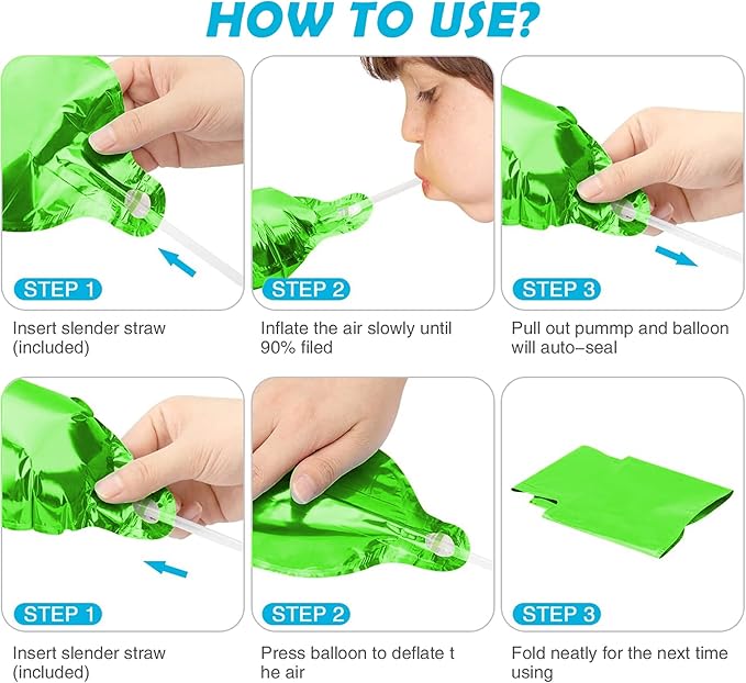 Number Balloons 16 Inch Mylar Foil Number 0-9 Balloons Set for Party Decoration Custom Digital Balloons 10 Pieces Party Supplies (green)