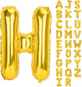 Gold Letter Balloons 40 Inch H Balloon Letters H Alphabet Balloons Giant Letters With Straw Big Balloons Foil Large Gold Balloons For Birthday Party Decorations Wedding Thanksgiving Christmas Balloons